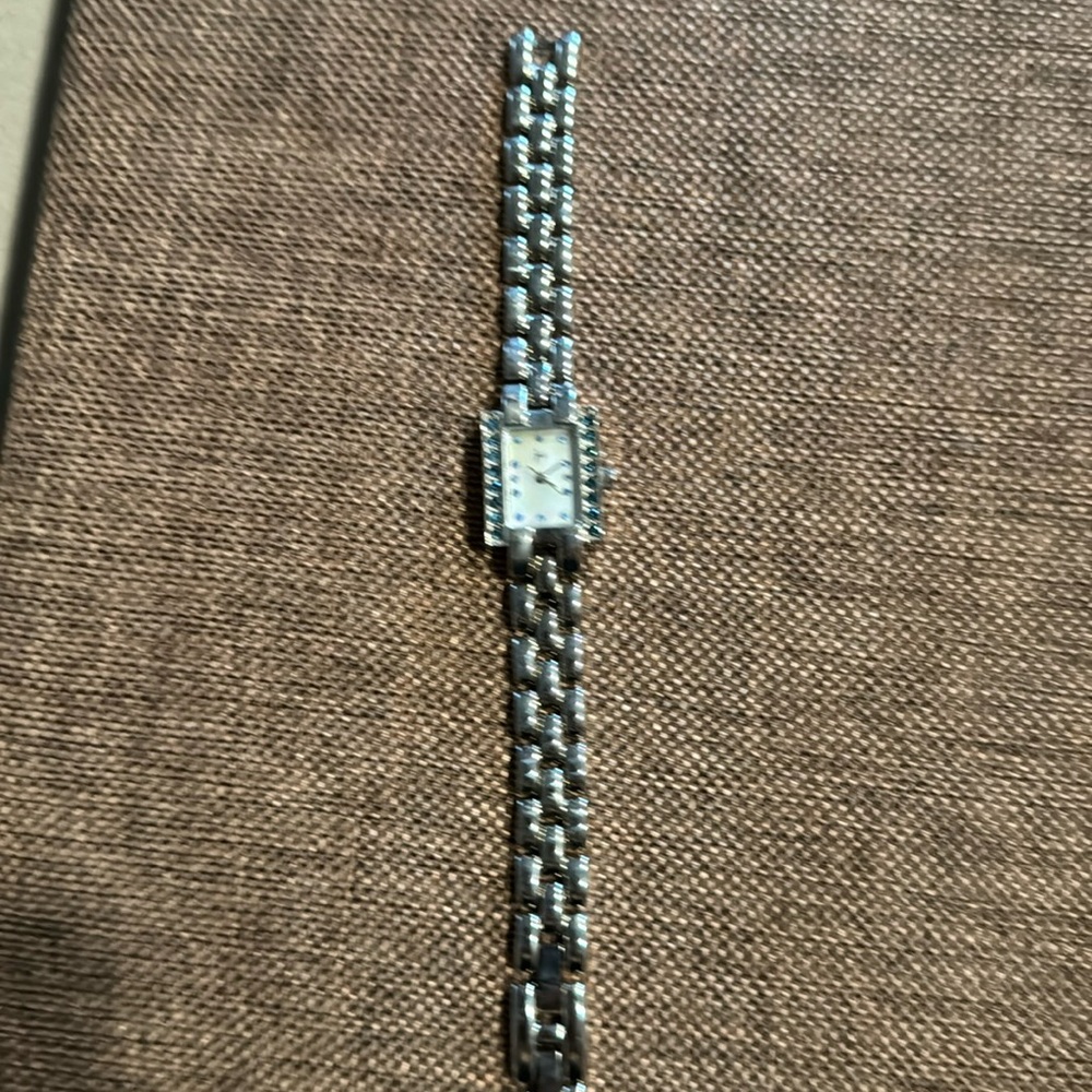 Jaz stainless steel women’s watch with blue accents
